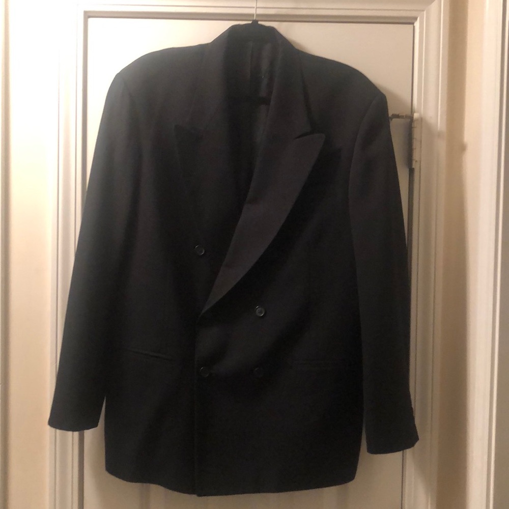 Classic blk men double breasted vintage